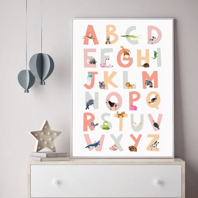 animal-alphabet-wall-printchildrensliving-simply-house-460369 Children's Animal Alphabet Wall Print - Living Simply House