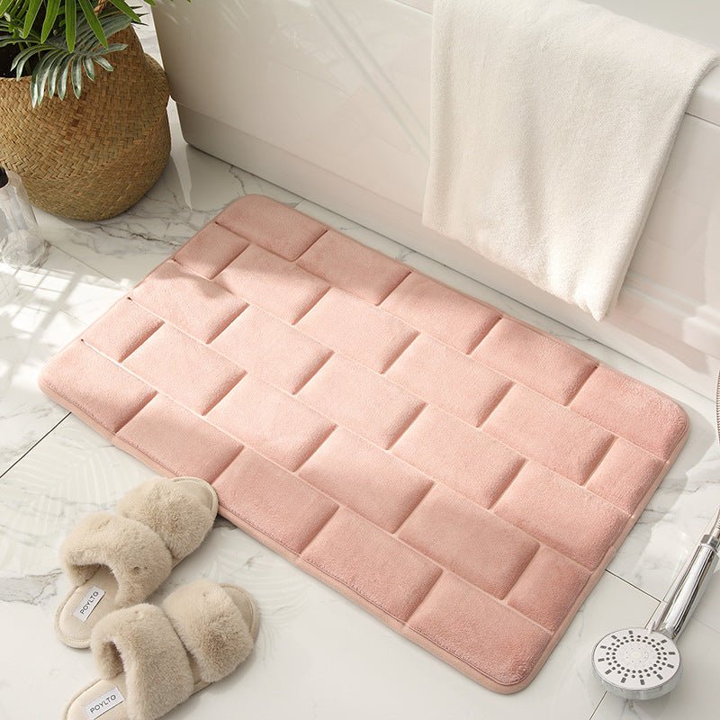 brickwork-pattern-bathroom-matbath-and-shower-matsliving-simply-house-446796 Bath and Shower Mats Brickwork Pattern Bathroom Mat - Living Simply House