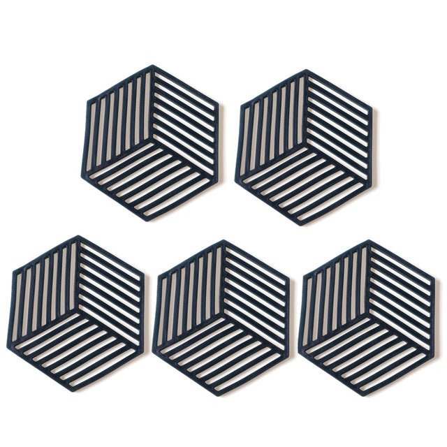 geometric-silicone-pan-trivets-5pccoastersliving-simply-house-673729 Coasters Geometric Silicone Pan Trivets (5pc) - Living Simply House